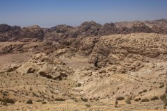 02-The Petra Mountains from a viewpoint along the road after Wadi Musa